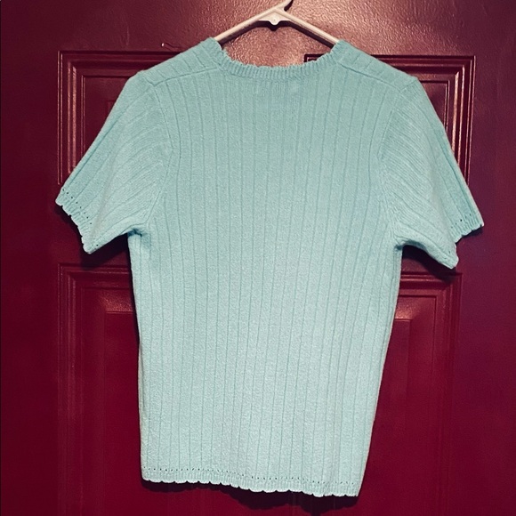 White Stag Women’s Acrylic Short Sleeve Sweater Size Medium 8/10 - Picture 8 of 8